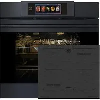 Kaiser Küchengeräte Backofen-Set Herd Set Autark XXL Multi 29, Multifunktions-Elektro-Backofen mit Pyrolyse und Dampfreinigung, 60 cm+Induktions-Kochfeld, Glaskeramik mit Facetten, Autark Herd Power Booster 60 cm Barbecue EH 6347+KCT 6700 FI, mit 1-f