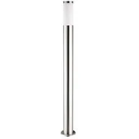 monzana Gartenleuchte, Wegeleuchte, Edelstahl 100cm Strom E27 Pollerleuchte Stehlampe Garten Außen Silber