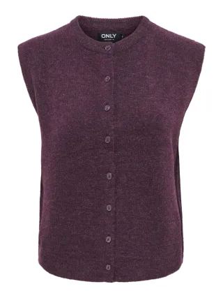 ONLY - ONLSIMONI VEST KNT NOOS Mauve Wine - Gr. - L