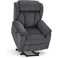 MCombo Relaxsessel M MCombo 4-Motoren-Aufstehsessel 7558, Zero-Gravity Sessel mit Aufstehhilfe, Elektrische Lenden- & Kopfstütze