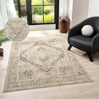 OTTO home Teppich Kylan, Designer-Teppich, Hoch-Tief-Struktur, dezenter Glanz, rechteckig, Höhe: 9 mm, Schrumpf-Garn-Effekt, im Vintage-Look, dichte Qualität, Wohnzimmer