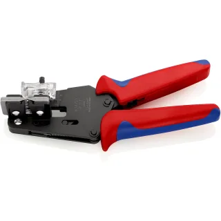 KNIPEX Präzisions-Abisolierzange mit Formmessern 195 mm brüniert mit Mehrkomponenten-Hüllen - 121211