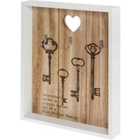 Myflair Möbel & Accessoires Schlüsselkasten Saltrass, weiß, Schlüsselbrett, mit 3 Haken & Schriftzug