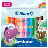 Pelikan Filzstift Pelikan Fasermaler combino super 411, 9er Set
