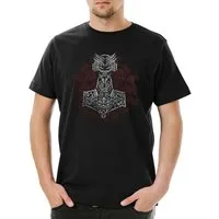 Urban Backwoods Print-Shirt Thors Hammer Ornaments Herren T-Shirt Mjölnir Mjölnr Walhalla Vikings (1-tlg) Odin Wotan Loki Midgard