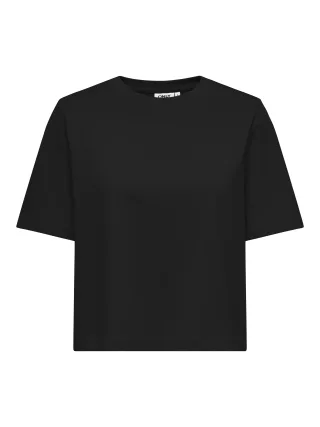 ONLY - ONLSILVINA S/S TOP SWT black - Gr. - L