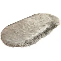 BTTO TEPP Teppich Fellteppich,Kunstfell,Weich, Hochflor Shaggy Teppiche,Runden, Oval, 40 x 60 cm, Wohnzimmer, Schlafzimmer, Esszimmer,Weich&Flauschig, Uni-Farben