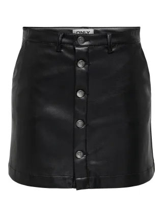 ONLY - ONLAMAZING-LIORA HW FAUX LEAT SKIRT PNT black - Gr. - XS