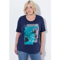 Ulla Popken T-Shirt T-Shirt Fotomotiv Classic Rundhals Halbarm