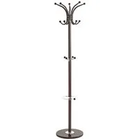 HAKU Garderobenständer Garderobenständer, braun - Kleiderständer, Metall - H 171 x Ø 39 cm, (1xGarderobenständer, Hakenständer - Aufhängeständer), Garderobenständer aus Metall, Kleiderständer, Standgarderobe