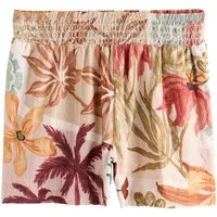 Next Shorts Geraffte Jersey-Shorts mit Palmenmuster (1-tlg)