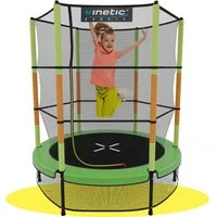 Kinetic Sports Gartentrampolin JUMPER 140, Ø 140 cm, Gummiseil Fun Jumper mit Sicherheitsnetz, Schutzpolster