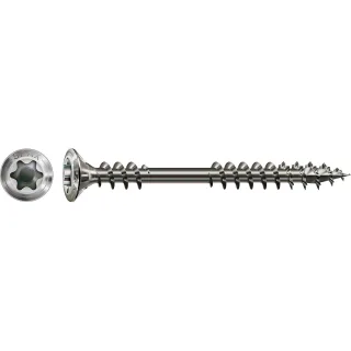 SPAX Fassadenschraube A2 Linsensenkkopf Klein 8mm starke Fräsrippen T-Star Plus T20 Fixiergewinde 4C - 25470004507022