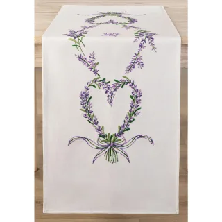 Stickläufer "Lavendel-Herz"