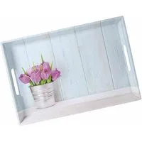Kesper Servierplatte Serviertablett "Tulpen" 50 x 35 x 4,5 cm Melamin