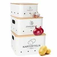 KingLux Aufbewahrungsbox 3Stk.Kartoffel Aufbewahrungsbox, Hält Gemüse Länger Frisch (3 St)