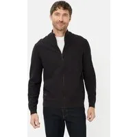 camel active Strickjacke aus reiner Baumwolle Langarm Stehkragen