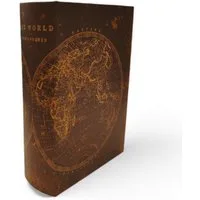 FTWdesign Aufbewahrungsbox Große Aufbewahrungsbox Bücherbox aus Papier in Braun/Gold