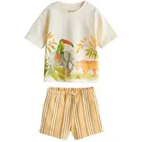 Next T-Shirt & Shorts Kurzarm-T-Shirt mit Rücken-Print und Shorts im Set (2-tlg)