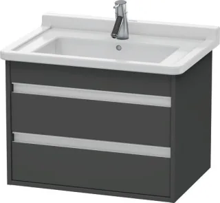 Duravit Ketho Waschtischunterbau wandhängend Graphit Matt 650x455x480 mm - KT664304949 KT664304949
