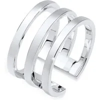 Elli Fingerring Silberring Breit Schlicht Offen 925 Silber