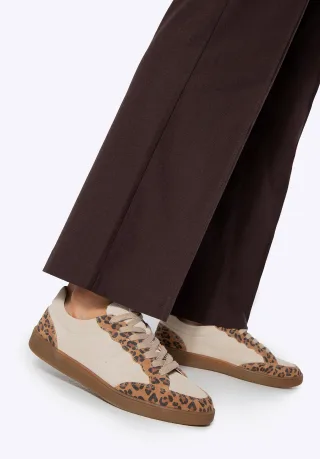 Wittchen Damen-Sneaker aus Wildleder mit kontrastierenden braunen und beigen