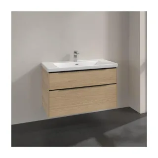 Villeroy und Boch Subway 3.0 Waschtisch-Unterschrank C57001VJ 97,3x57,6x47,8cm, ohne LED/Griff Volcano black, nordic oak