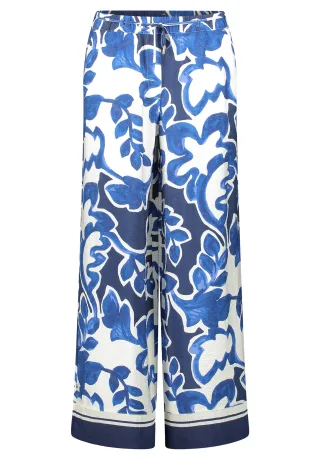 Betty & Co - Schlupfhose Weiß/Dunkelblau - Gr. - 40