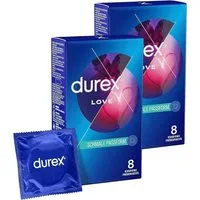 durex Kondome Love Doppelpack, 16 St., schmale Passform, dünne Kondome