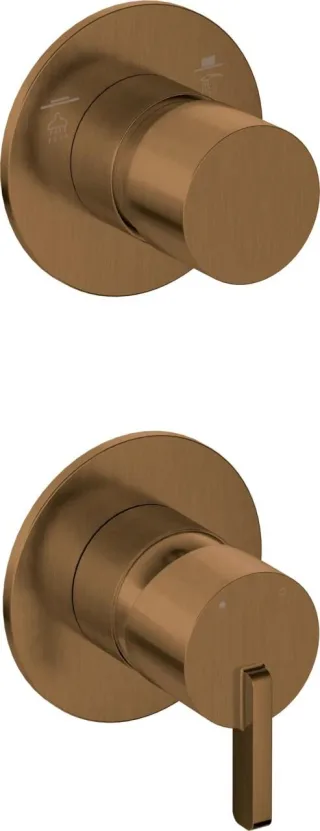 Neuesbad Serie 600 Wannenarmatur Unterputz, mit Umstellung, Oberfläche: bronze gebürstet NB1BQS_C44P1