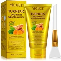 ALIVER Gesichtsmaske Kollagen Nachtmaske Gesicht Wrapping Mask Retinol Vitamin C Kurkuma, 1-tlg., Nachtmaske, Gesichtspflege, Hautpflege, Tumeric