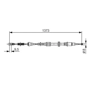 Bosch Handbremsseil hinten links Chevrolet Corsa Opel Corsa Tigra