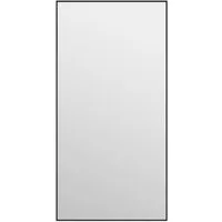 vidaXL Spiegel 40 x 80 cm Türspiegel Schwarz 40x80 cm Glas und Aluminium