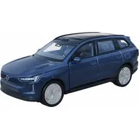Welly Modellauto VOLVO EX90 Modellauto aus Metall 12cm mit Rückzug 33 (Blau-Metallic), WELLY Modell Auto Spielzeugauto Spielzeug Geschenk