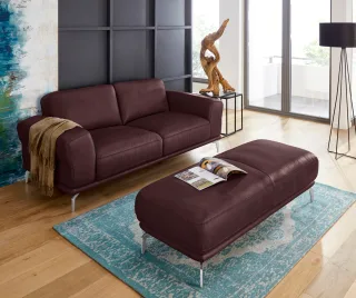 W.SCHILLIG 2-Sitzer "montanaa" mit Metallfüßen in Chrom glänzend, Breite 192 cm