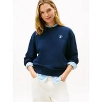 Tommy Hilfiger Sweatshirt TH SCRIPT REG TERRY SWTSHRT Baumwollmischung, Stretch, regular fit