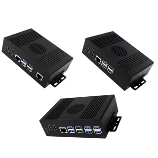 All-In-One Mini-Computer Kit for Raspberry Pi 5 with PCIe Extending to Gigabit Ethernet 4-Port USB 3.2 Gen1 M.2 Interfac