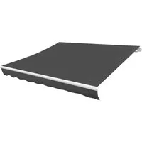 vidaXL Markise Markisenbespannung Canvas Anthrazit 400x300 cm