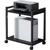 GarveeMore Tablet-Halterung Computer-Turm-Ständer Unter Schreibtisch Mit 4X360° drehbaren Rollen, (PC-Ständer,Höhenverstellbar,Metall CPU Halterung Für BüroKlassenzimmer)