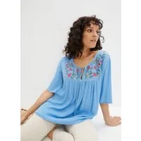 bonprix Tunika Casual Stil, A-Linie Passform, Kurzarm-Design, mit Stickerei
