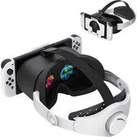 KINSI VR Kopfgurt Zubehör für Switch OLED, verstellbar, 3D Hochauflösung Virtual-Reality-Helm (Verstellbare Gläser, verstellbares Kopfband)