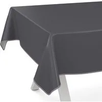 ANRO Tischdecke abwaschbar Wachstuch-Tischdecke Gartentischdecke (Einzelstück 1-tlg), wasserabweisend Einfarbig Anthrazit 100x140cm