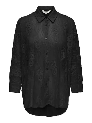 ONLY - ONLNEWLINA GRACE SHAINE SHIRT WVN Black - Gr. - S