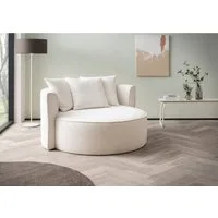 LeGer Home by Lena Gercke XXL-Sessel Isalie, Lesesessel, Loveseat, inklusive Zierkissen, extra große Sitzfläche, optional mit Hocker, Cord, Samt, Bouclé