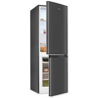 exquisit Kühl-/Gefrierkombination KGC232-60-E-040C inoxlook-az, 142,5 cm hoch, 49,5 cm breit, Platzsparend 173 l, flexibel, leise, effizient, LED, 4*-Gefrierfach