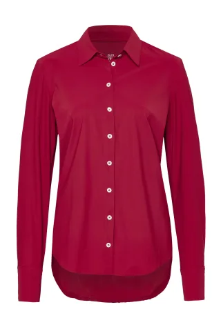 pure - PURE- Functional Bluse slim fit Langarm rot - Gr. - S