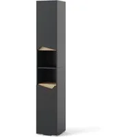 Vicco Hochschrank Marelle, Anthrazit/Anthrazit, 30 x 180 cm mit Türen, und offenen F... (1-St)