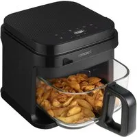 Concept Heißluftfritteuse, 1200 W, Fettfreie Fritteuse LED-Touchdisplay, Glasbehälter
