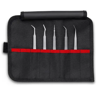 KNIPEX SMD-Präzisionspinzetten-Set 5-teilig 195 mm - 920003
