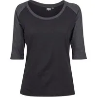 URBAN CLASSICS Kurzarmshirt Urban Classics Damen Ladies 3/4 Contrast Raglan Tee (1-tlg)
